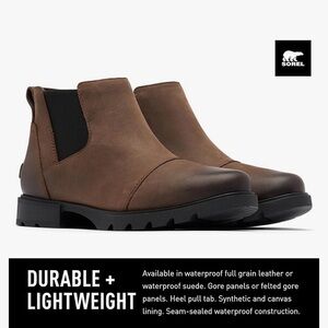 SOREL Women's Emelie lll Chelsea Waterproof Boot size 9
NWT